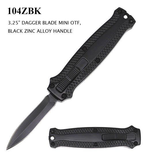 Pink Dagger Automatic OTF Knife Black Dagger