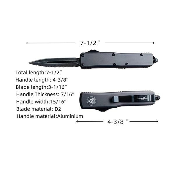 HIGH PERFORMANCE OTF - GREY - HALF SERRATED DAGGER