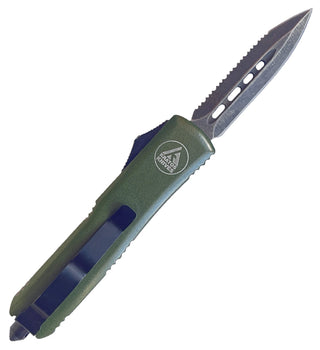 OTF SIG SERIES- HALF SERRATED DAGGER - GREEN