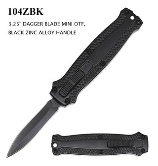 Mini Black Automatic OTF Knife Stainless Steel