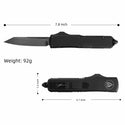 HIGH PERFORMANCE OTF KNIFE - BLACK - REVERSE TANTO