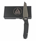 Reaper TX - Folding Pocket Knife - Reverse Tanto - Textured Grip - Black