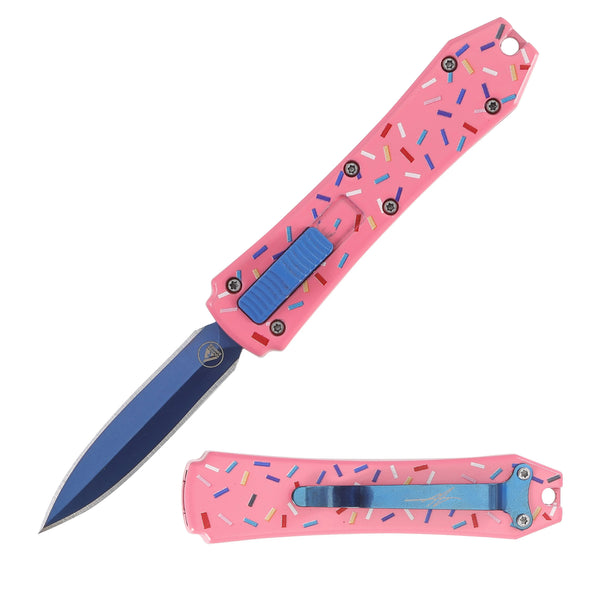MINI OTF PINK SPRINKLE AUTO POCKET KNIFE