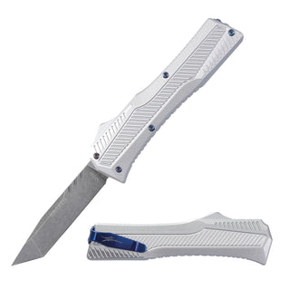 KRAKEN OTF KNIFE - TANTO - SILVER