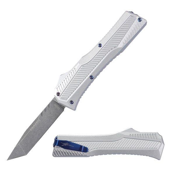KRAKEN OTF KNIFE - TANTO - SILVER