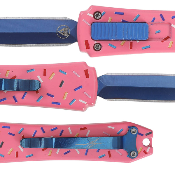 MINI OTF PINK SPRINKLE AUTO POCKET KNIFE