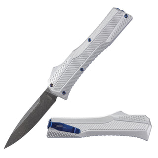 KRAKEN OTF KNIFE - DROP POINT - SILVER