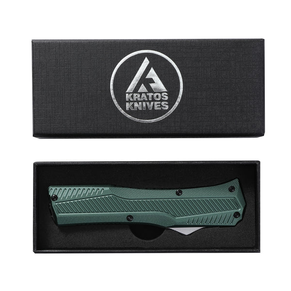 KRAKEN OTF KNIFE - DROP POINT - GREEN