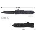 High Performance - Glow Carbon - Kryptonite OTF Knife - Reverse Tanto