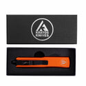 HIGH PERFORMANCE OTF KNIFE - ORANGE - REVERSE TANTO