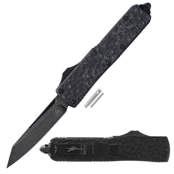 High Performance - Glow Carbon - Kryptonite OTF Knife - Reverse Tanto