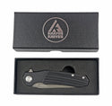 Reaper TX - Folding Pocket Knife - Reverse Tanto - Textured Grip - Black