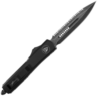 OTF SIG SERIES LARGE - BLACK - HALF SERREATED DAGGER