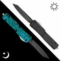 BLUE HORNET - GLOW CARBON OTF KNIFE - REVERSE TANTO