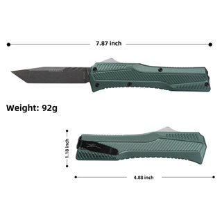 KRAKEN OTF KNIFE - TANTO - GREEN