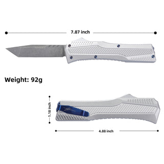 KRAKEN OTF KNIFE - TANTO - SILVER