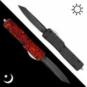 RED HORNET - GLOW CARBON OTF KNIFE - REVERSE TANTO