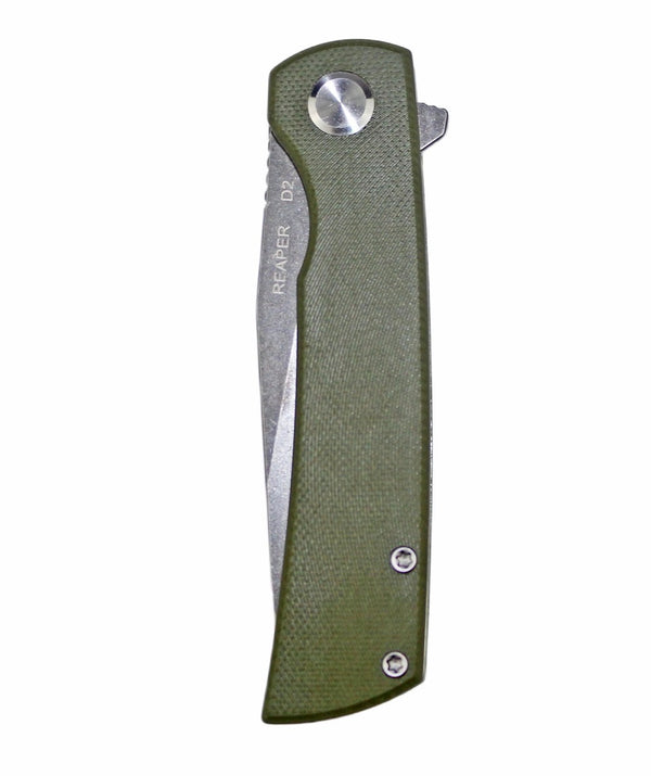 Reaper - Folding Pocket Knife - Reverse Tanto - Green