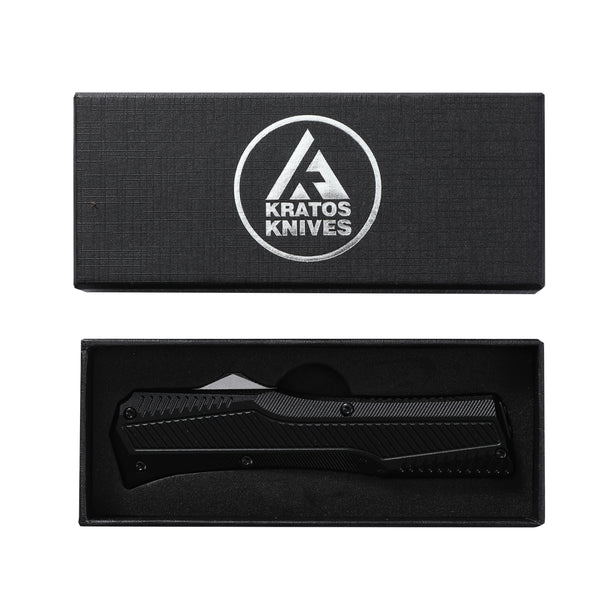 KRAKEN OTF KNIFE - DROP POINT - BLACK