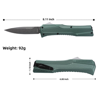 KRAKEN OTF KNIFE - DROP POINT - GREEN