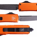 HIGH PERFORMANCE OTF KNIFE - ORANGE - REVERSE TANTO