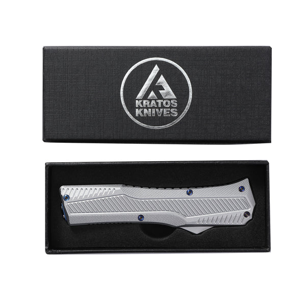 KRAKEN OTF KNIFE - TANTO - SILVER