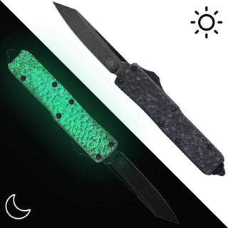 High Performance - Glow Carbon - Kryptonite OTF Knife - Reverse Tanto