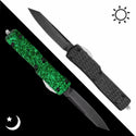 GREEN HORNET - GLOW CARBON OTF KNIFE - REVERSE TANTO