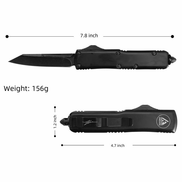 SIG SERIES OTF KNIFE - BLACK - REVERSE TANTO