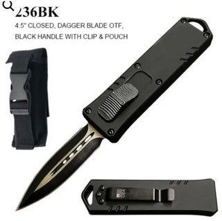 OTF AUTOMATIC BLACK DAGGER KNIFE